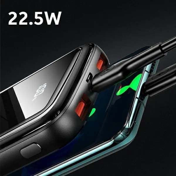 фото Внешний аккумулятор (павербанк) Usams PB58 10000mAh 22.5W Black (10KCD16101)