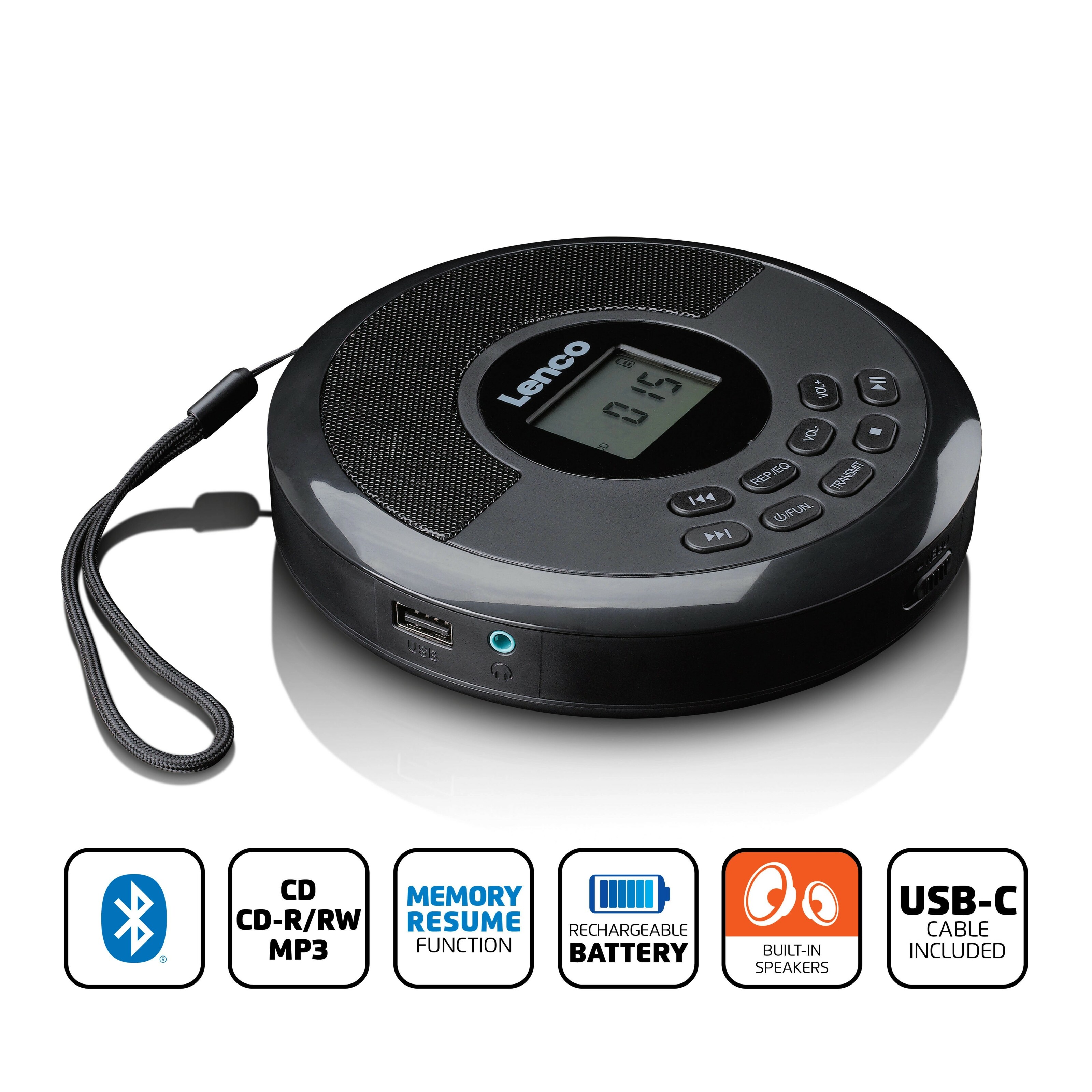 фото MP3-плеєр Lenco CD-340BK 2