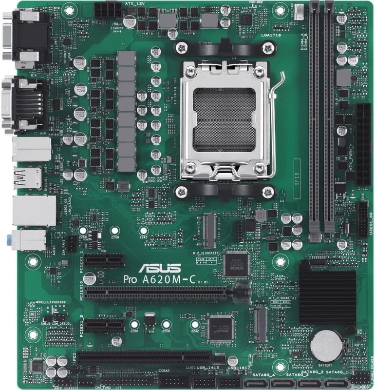 фото Материнська плата Asus Pro A620M-C-CSM 1