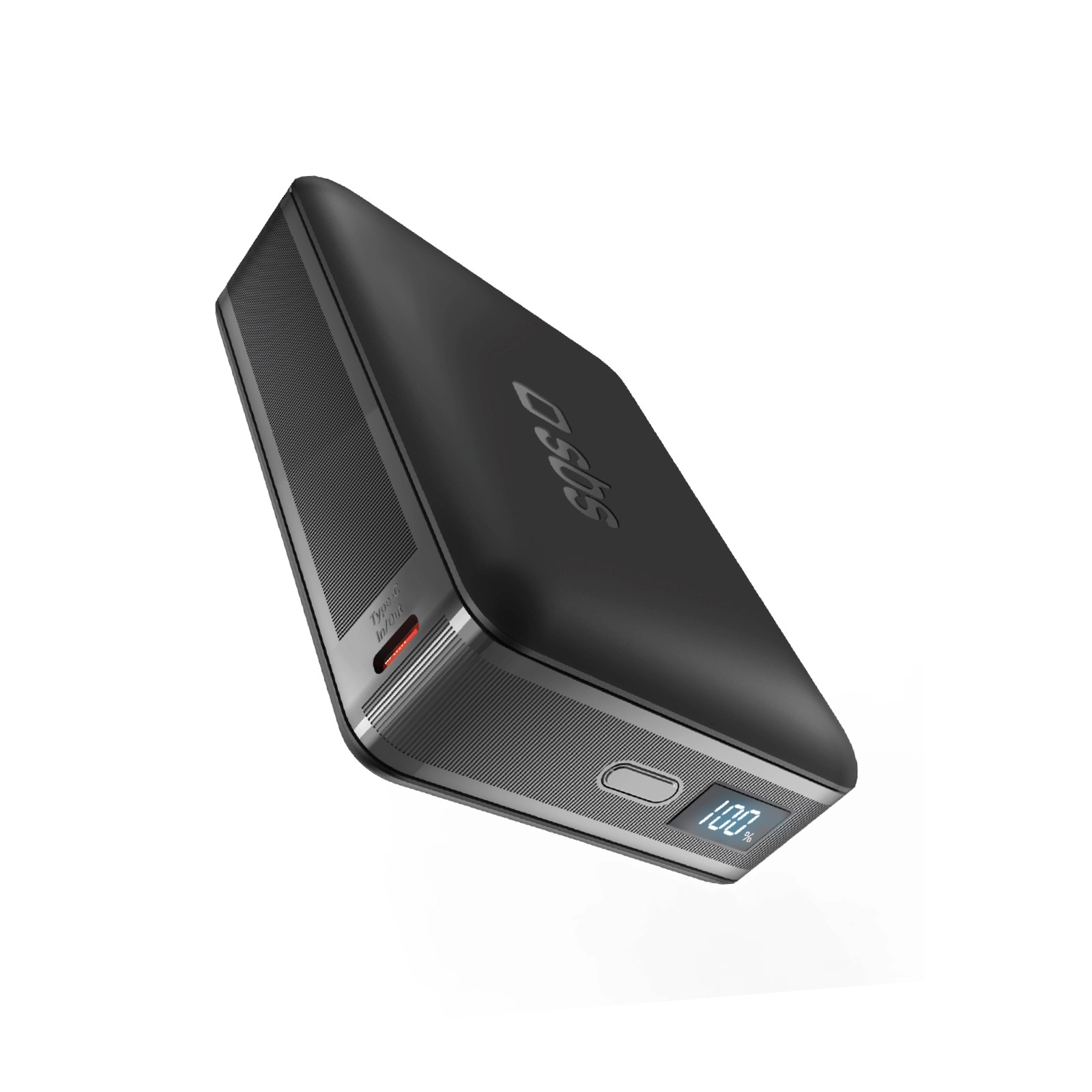 фото Внешний аккумулятор (павербанк) SBS NanoTube High Density 20000mAh PD 65W LCD Black (TEBB20000HDPDLCDK)