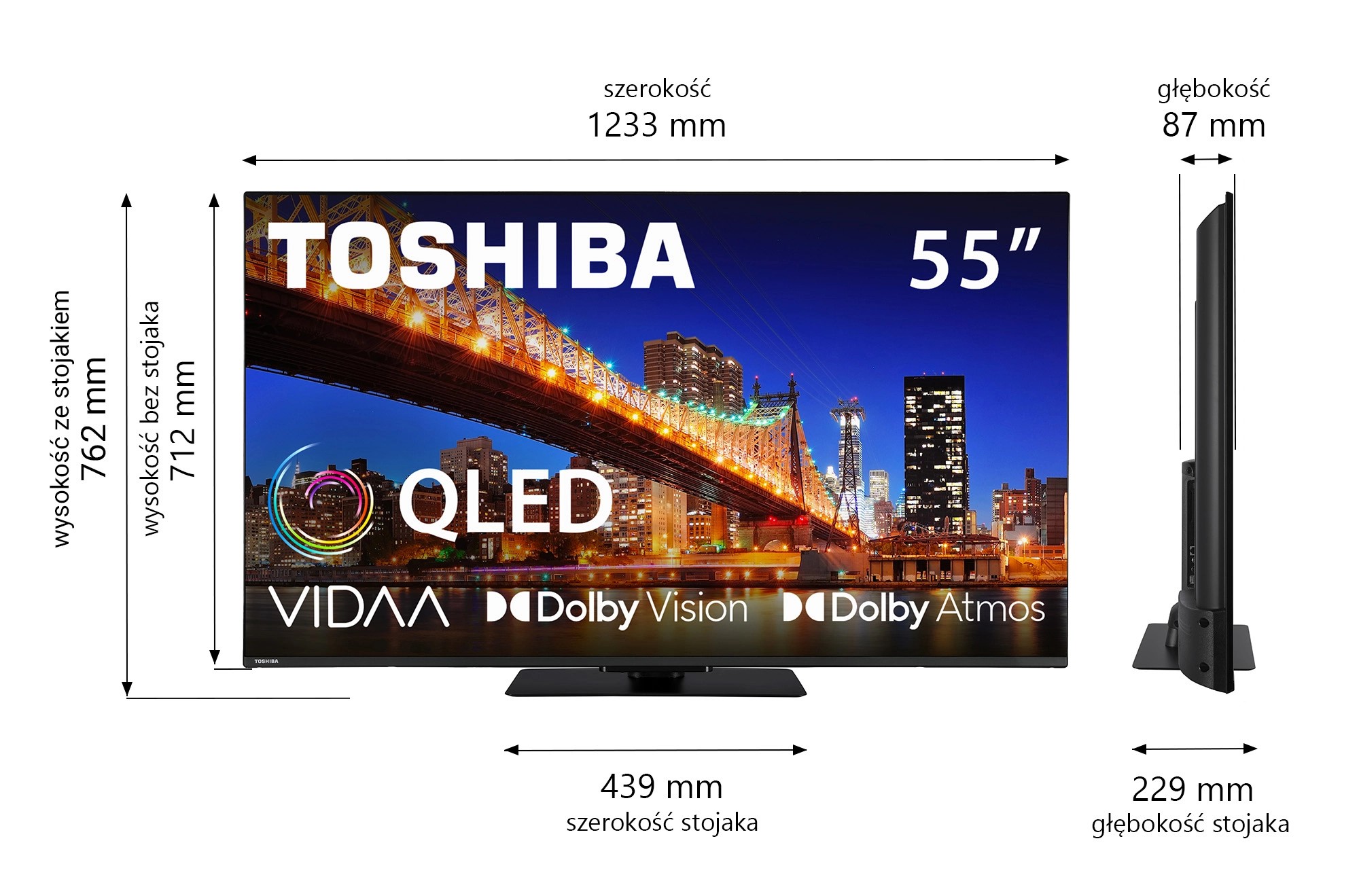 фото Телевізор Toshiba 55QV3F63DG