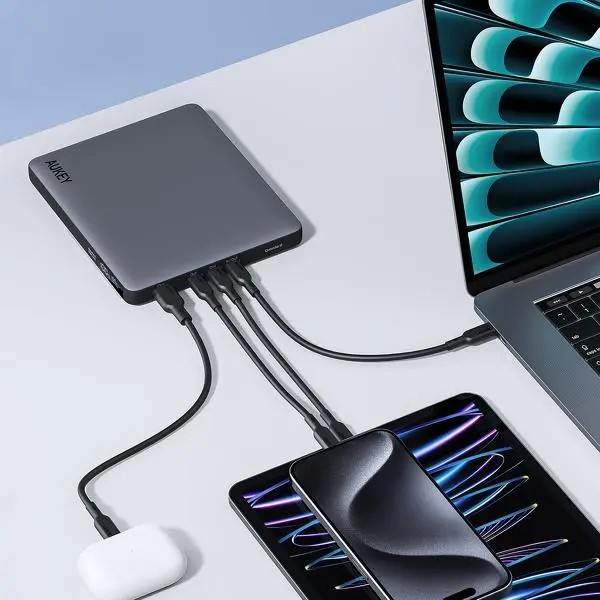 фото Внешний аккумулятор (павербанк) Aukey Sprint 20000mAh 100W Gray (PB-Y44) 3